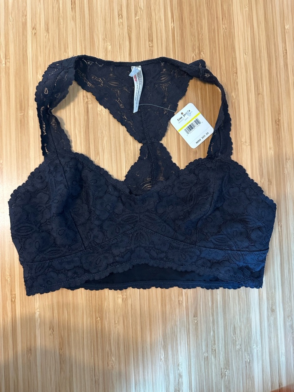 Free People Floral Lace Racerback Bralette - Medium